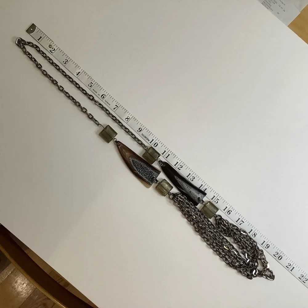 Edgy Multi-Chain Statement Necklace - Picture 7 of 9